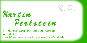 martin perlstein business card